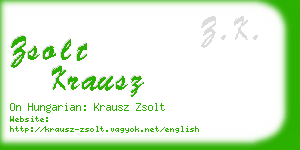 zsolt krausz business card